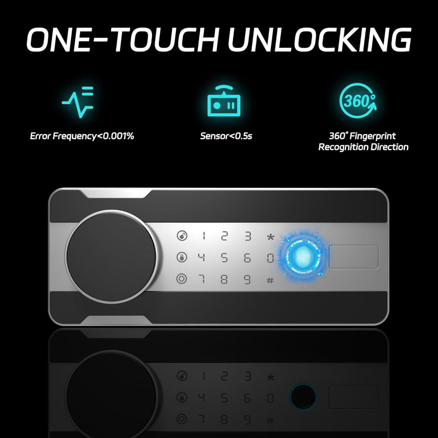 High Concealed Fingerprint Middle Office Safe Box Security Box Safe