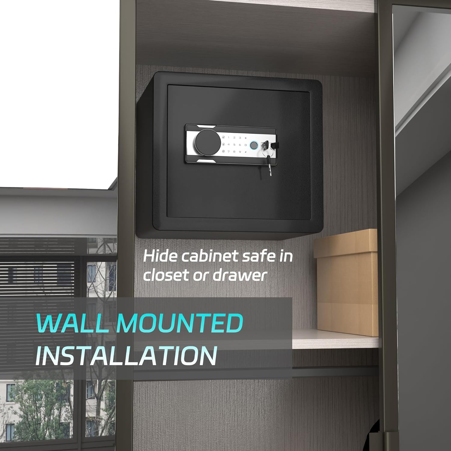 High Concealed Fingerprint Middle Office Safe Box Security Box Safe