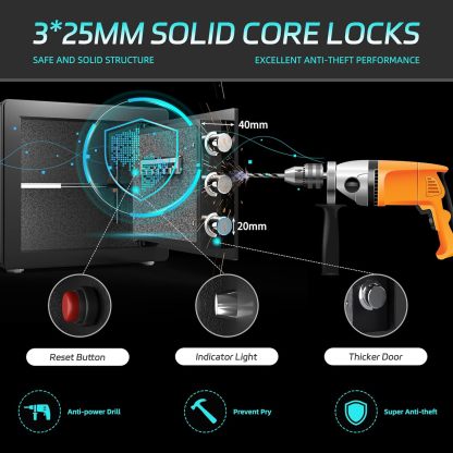 High Concealed Fingerprint Middle Office Safe Box Security Box Safe