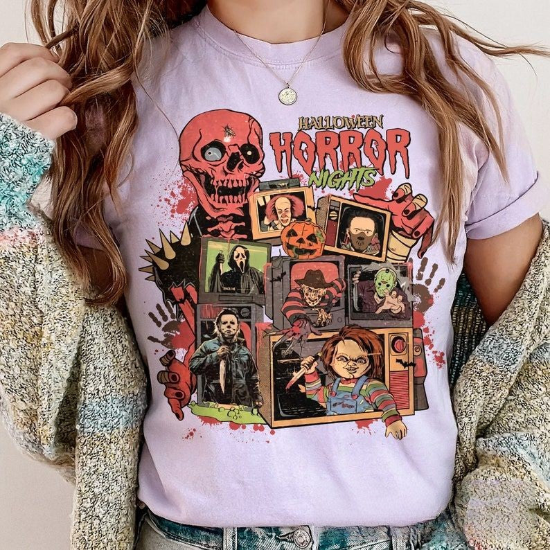 Retro Horror Movies Horror Night Halloween T-shirt