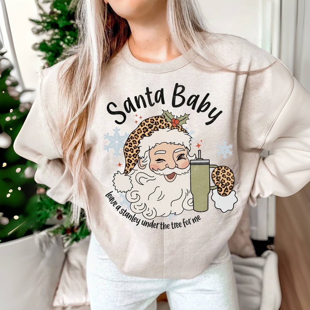 Santa Baby Stanley Sweatshirt XL / Sand