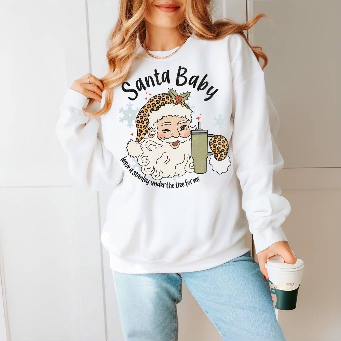 Santa Baby Stanley Sweatshirt XL / Sand