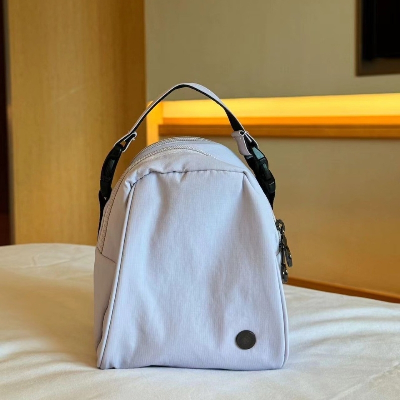 Purple Color Nylon Crossbody Bag Multi-Pocket Front