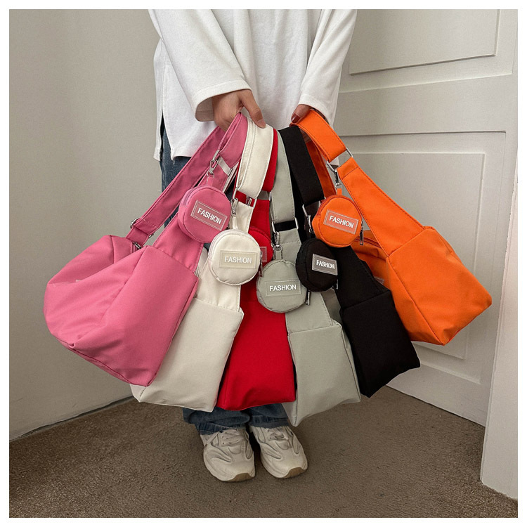 Retro shoulder bag women summer spring fashion pink black casual small tote bag