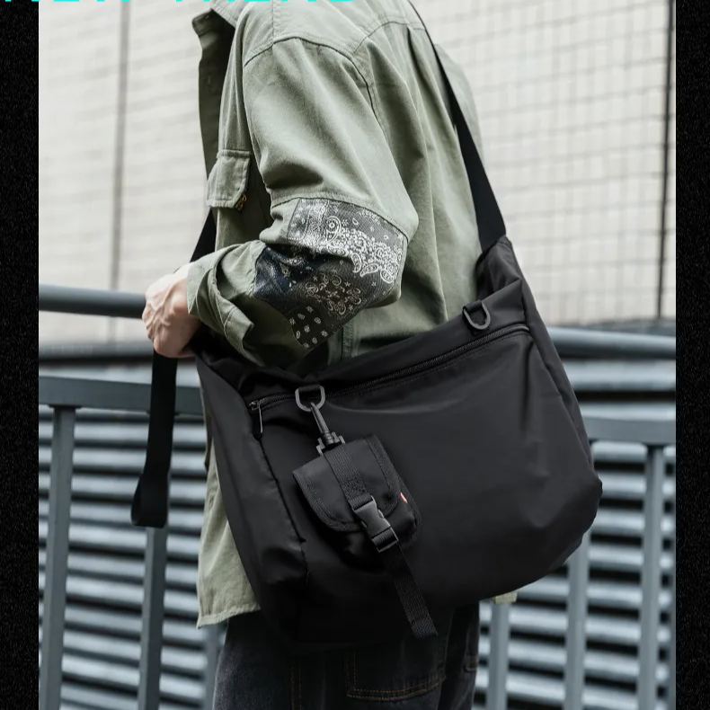 Crossbody Bag Men Black Waterproof Laptop Messenger Bags For Men laptop shoulder bag	
