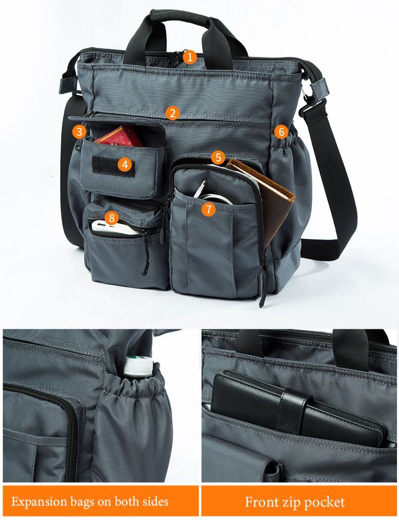 Multifunctional Laptop Messenger Bags For Men Anti Theft Crossbody Bag and Business Backpack Briefcase