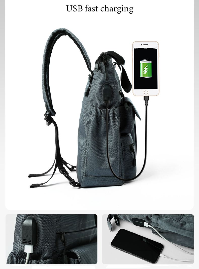 Multifunctional Laptop Messenger Bags For Men Anti Theft Crossbody Bag and Business Backpack Briefcase