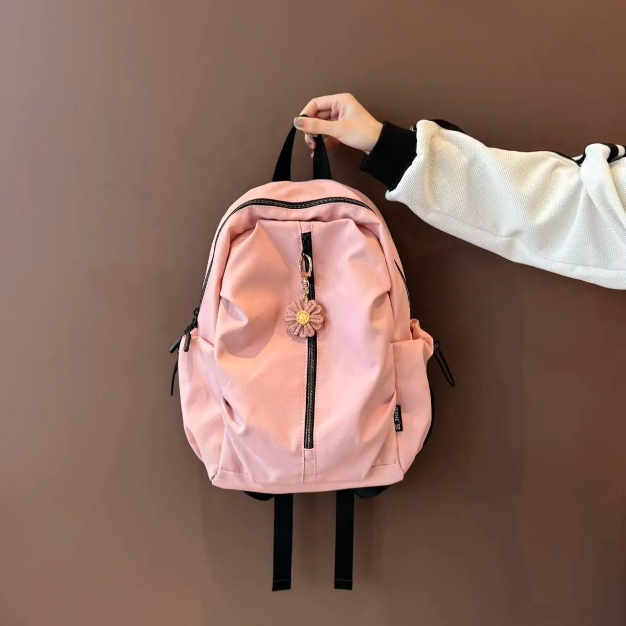 Lightweight Polyester Backpack for Women Large Capacity Multi Pocket School Travel Bag