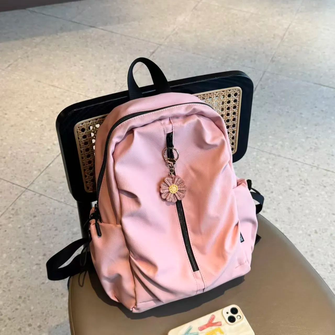 Lightweight Polyester Backpack for Women Large Capacity Multi Pocket School Travel Bag