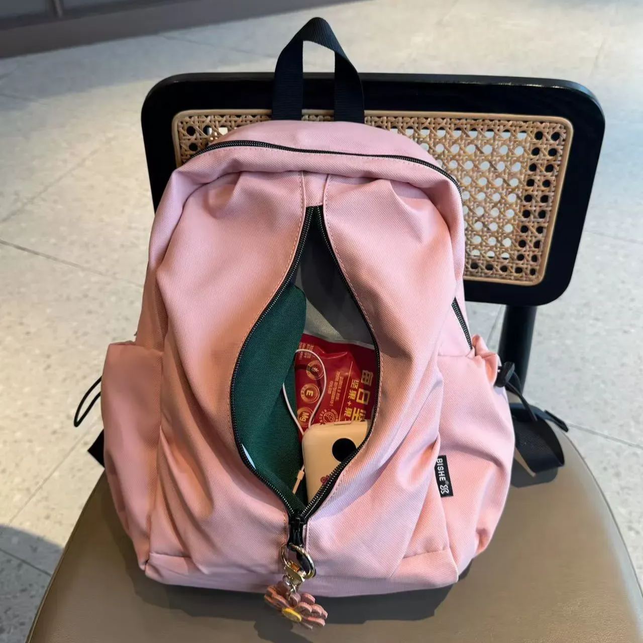 Lightweight Polyester Backpack for Women Large Capacity Multi Pocket School Travel Bag