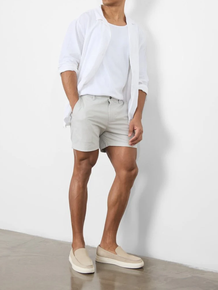 Silver Grey  Soft And Comfortable Chino Shorts