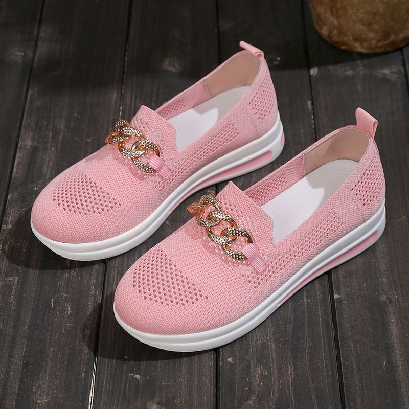 [Copy]🔥Last Day 70% OFF - Women's Woven Breathable Orthopedic Wedge Sneakers