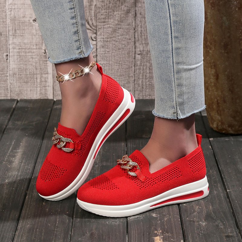 [Copy]🔥Last Day 70% OFF - Women's Woven Breathable Orthopedic Wedge Sneakers