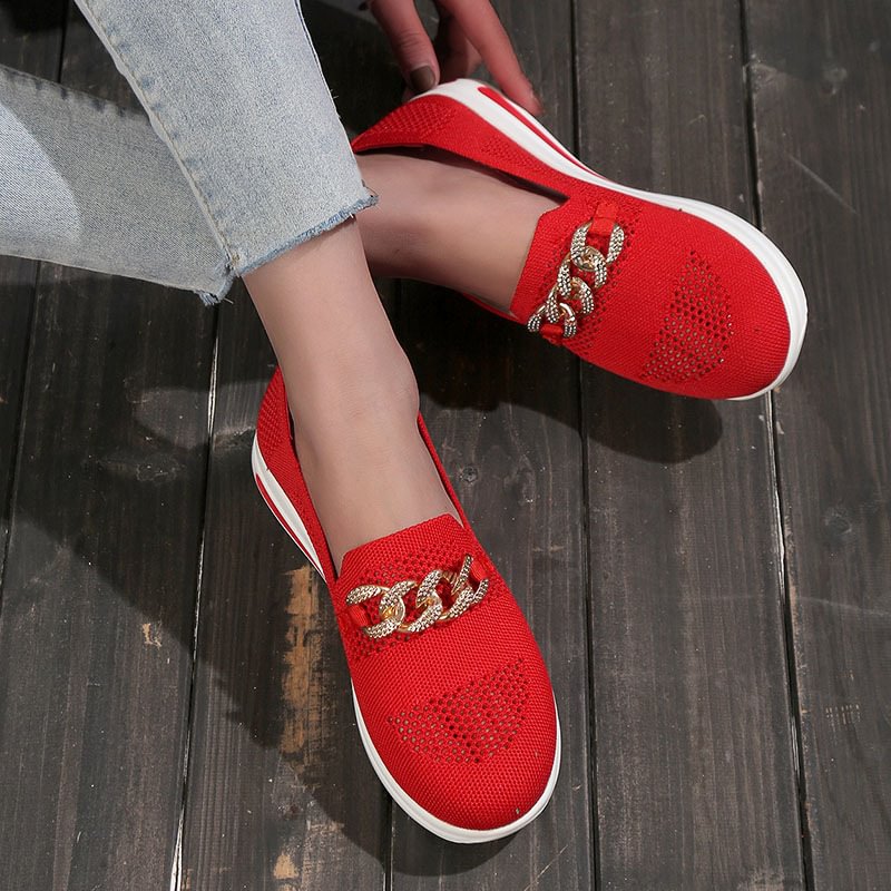 [Copy]🔥Last Day 70% OFF - Women's Woven Breathable Orthopedic Wedge Sneakers