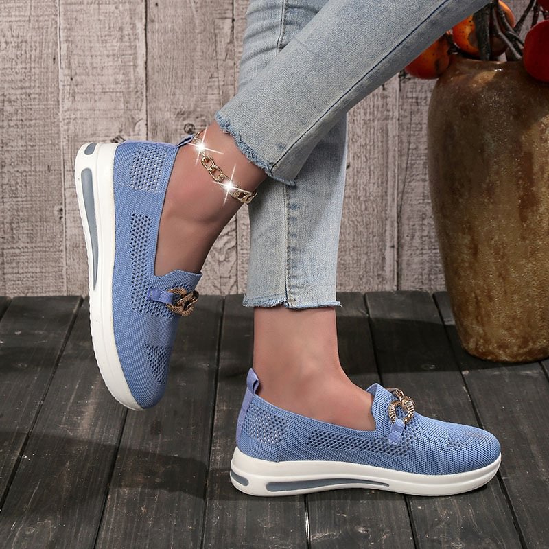 [Copy]🔥Last Day 70% OFF - Women's Woven Breathable Orthopedic Wedge Sneakers