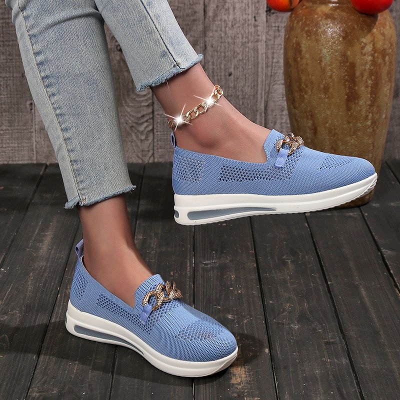 [Copy]🔥Last Day 70% OFF - Women's Woven Breathable Orthopedic Wedge Sneakers