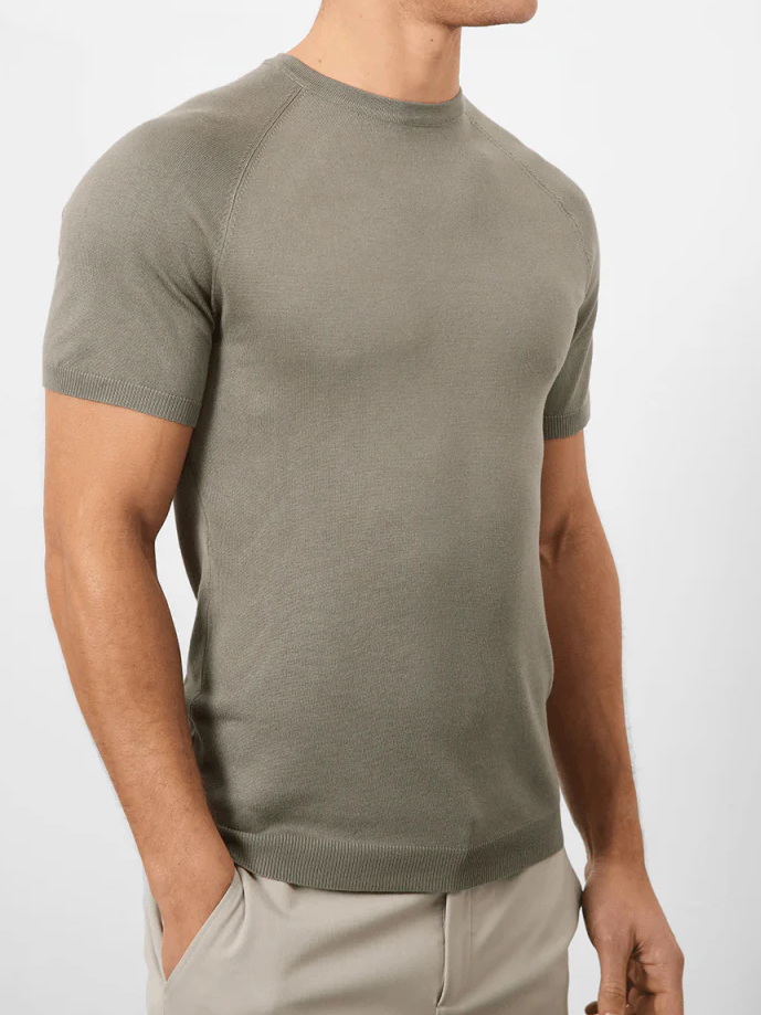 Soft Sage Cotton Soft Simple Polo Shirt