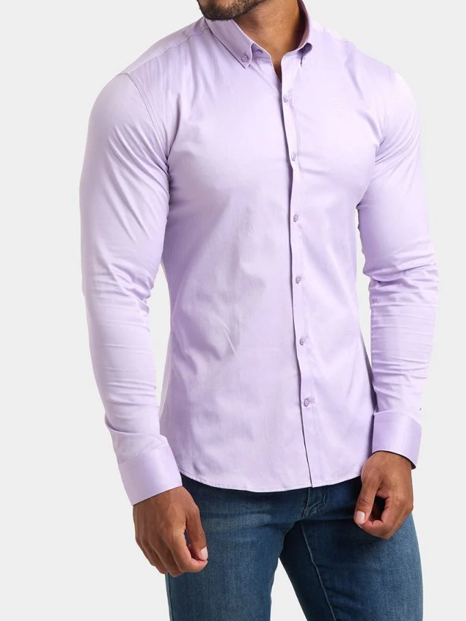 Lilac Stretch Formal Comfortable Business Blouse