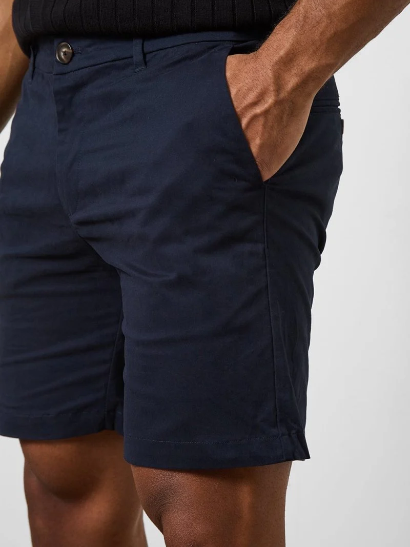 Navy Soft And Comfortable Chino Shorts