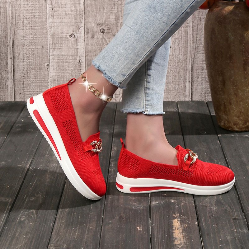 [Copy]🔥Last Day 70% OFF - Women's Woven Breathable Orthopedic Wedge Sneakers