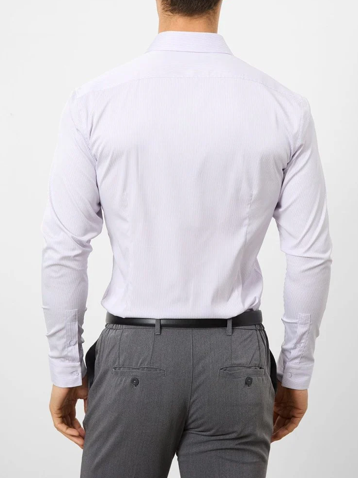 White Stripe Soft Comfortable Business Blouse