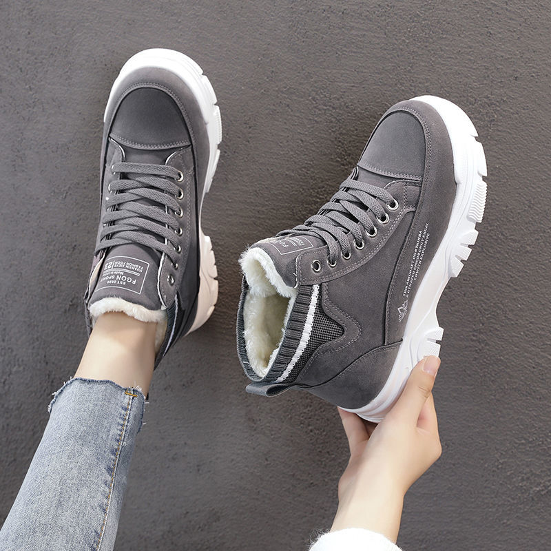 Ladies Casual Shoes Lace-up Fashion Sneakers Platform Snow Boots Winter Women Boots Warm Plush Women's Shoes
