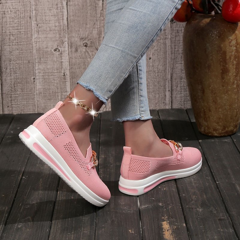 [Copy]🔥Last Day 70% OFF - Women's Woven Breathable Orthopedic Wedge Sneakers