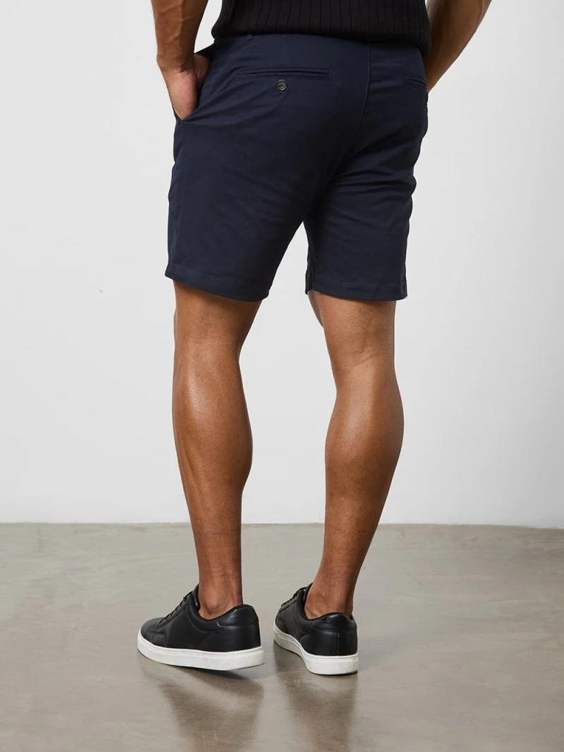 Navy Soft And Comfortable Chino Shorts