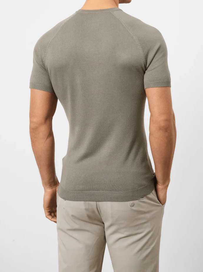 Soft Sage Cotton Soft Simple Polo Shirt