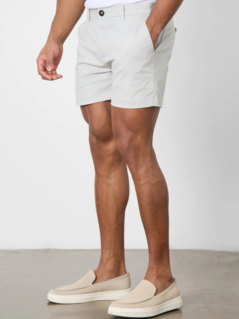Silver Grey  Soft And Comfortable Chino Shorts