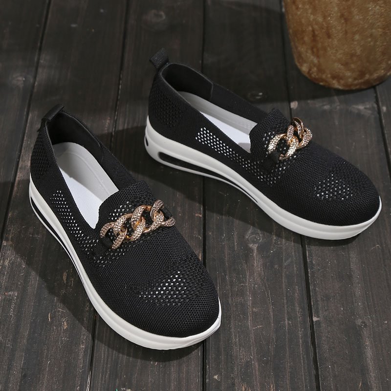 [Copy]🔥Last Day 70% OFF - Women's Woven Breathable Orthopedic Wedge Sneakers