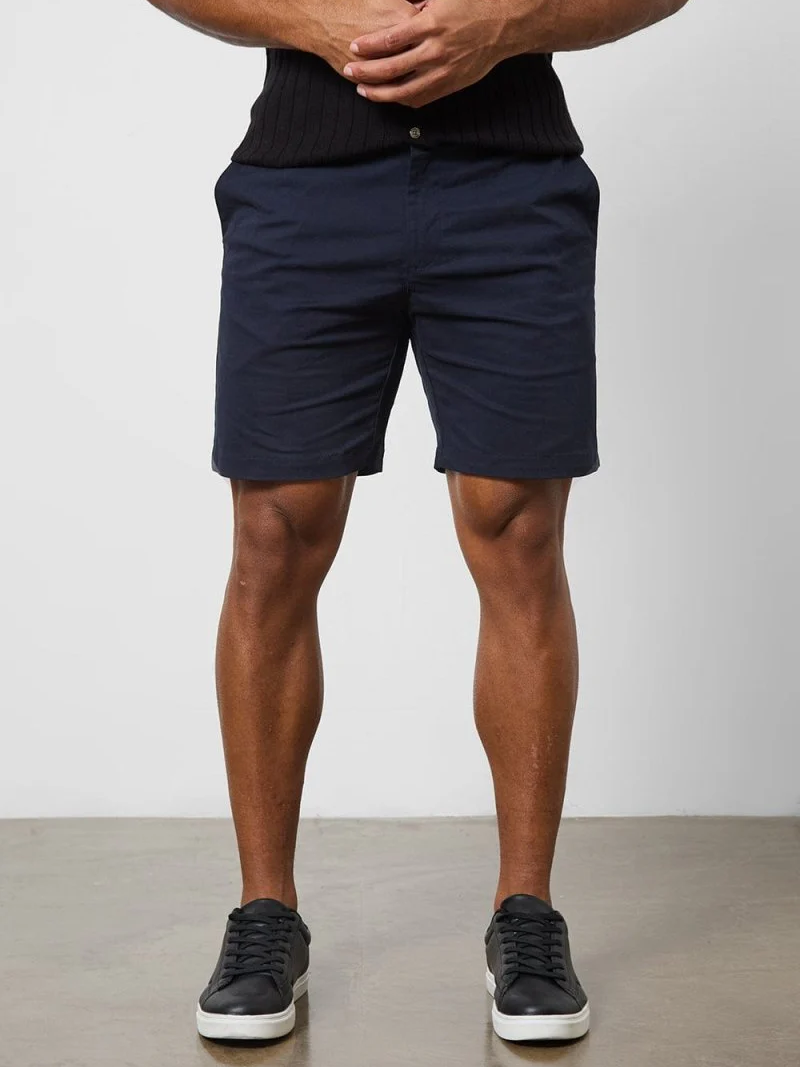 Navy Soft And Comfortable Chino Shorts