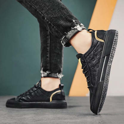 Men's shoes spring and autumn casual leather shoes men's leather fashion simple trendy shoes breathable sports shoes
