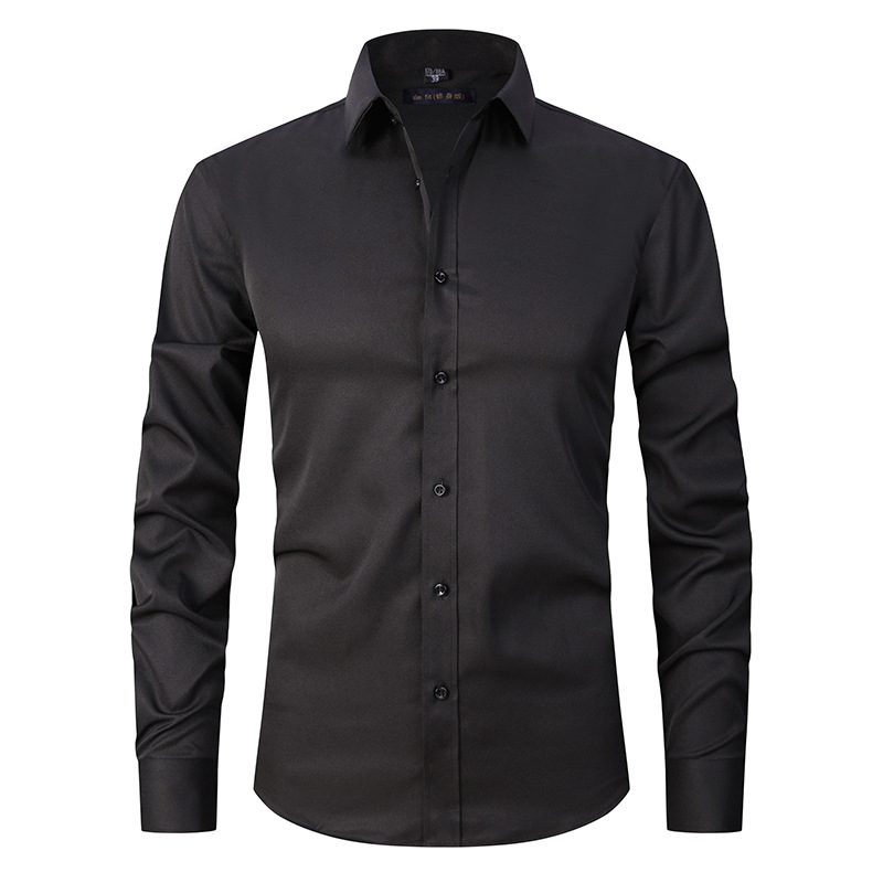Hot sale stretch long-sleeved shirt men work business big size formal shirt  clothes