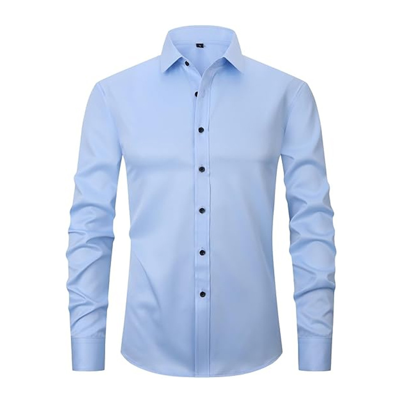 Hot sale stretch long-sleeved shirt men work business big size formal shirt clothes