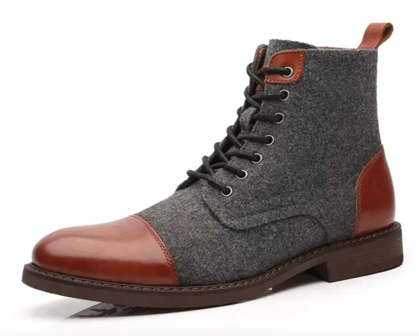 Men's Winter Casual Leather Boots With Pointed Toe | Plus Size
