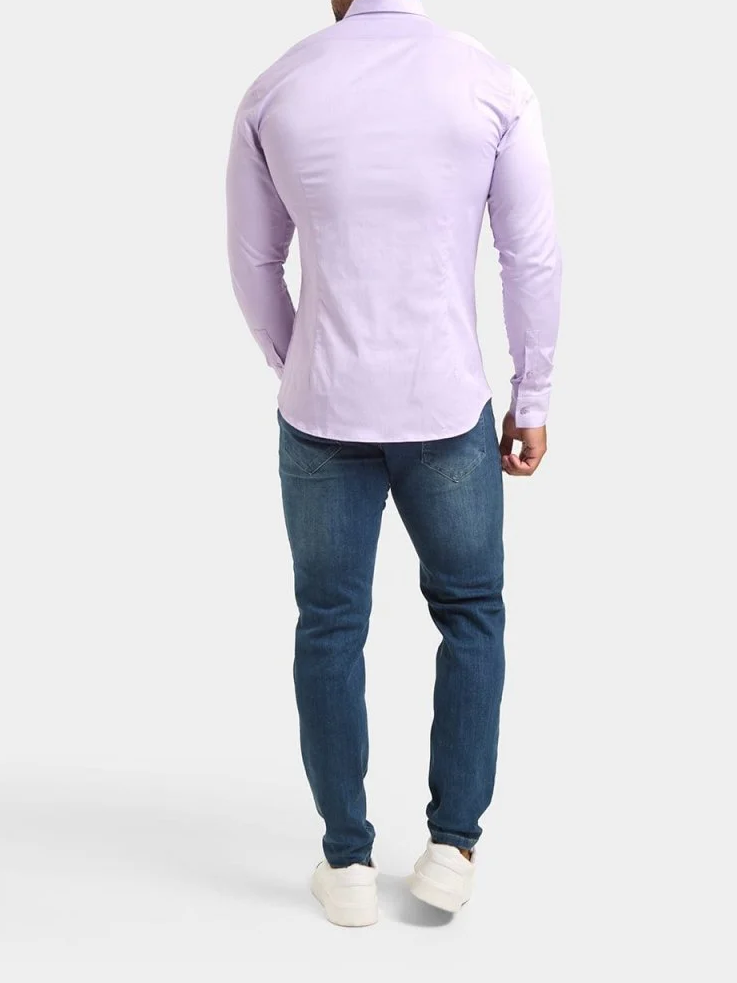 Lilac Stretch Formal Comfortable Business Blouse