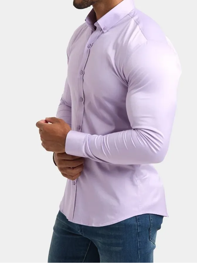 Lilac Stretch Formal Comfortable Business Blouse