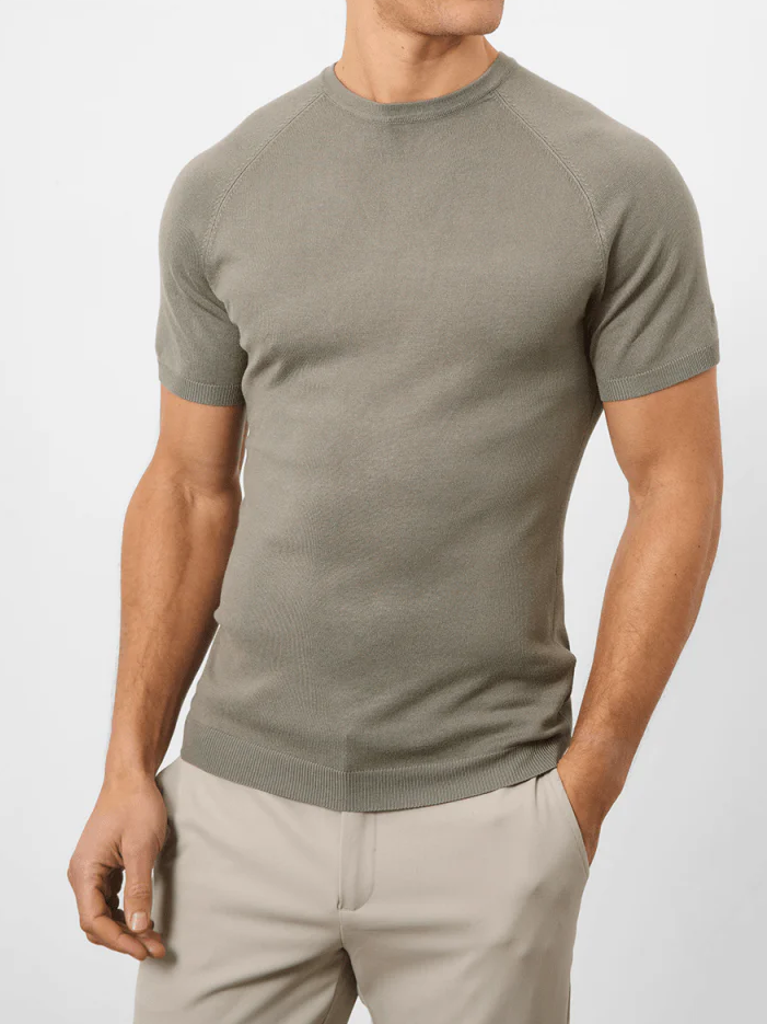 Soft Sage Cotton Soft Simple Polo Shirt