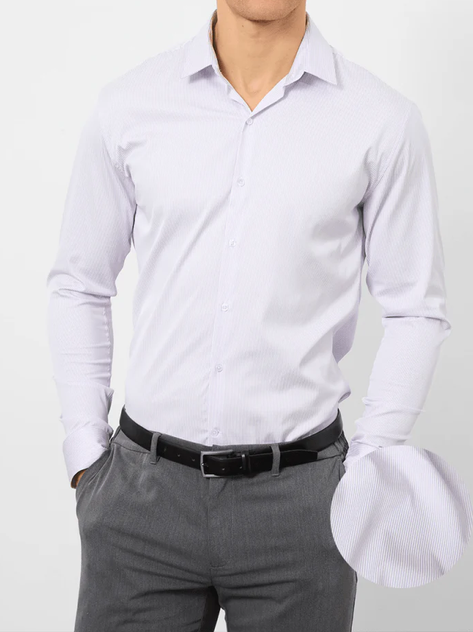 White Stripe Soft Comfortable Business Blouse