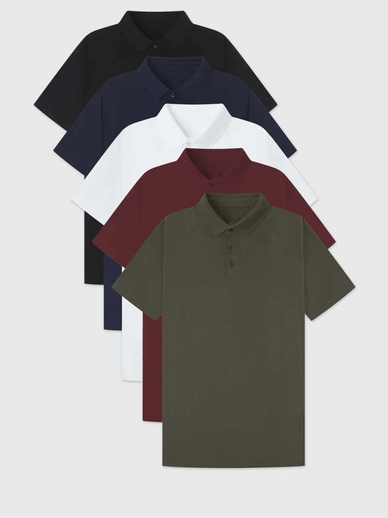 Soft Simple  Athletic All Rounder Polo 5-Pack