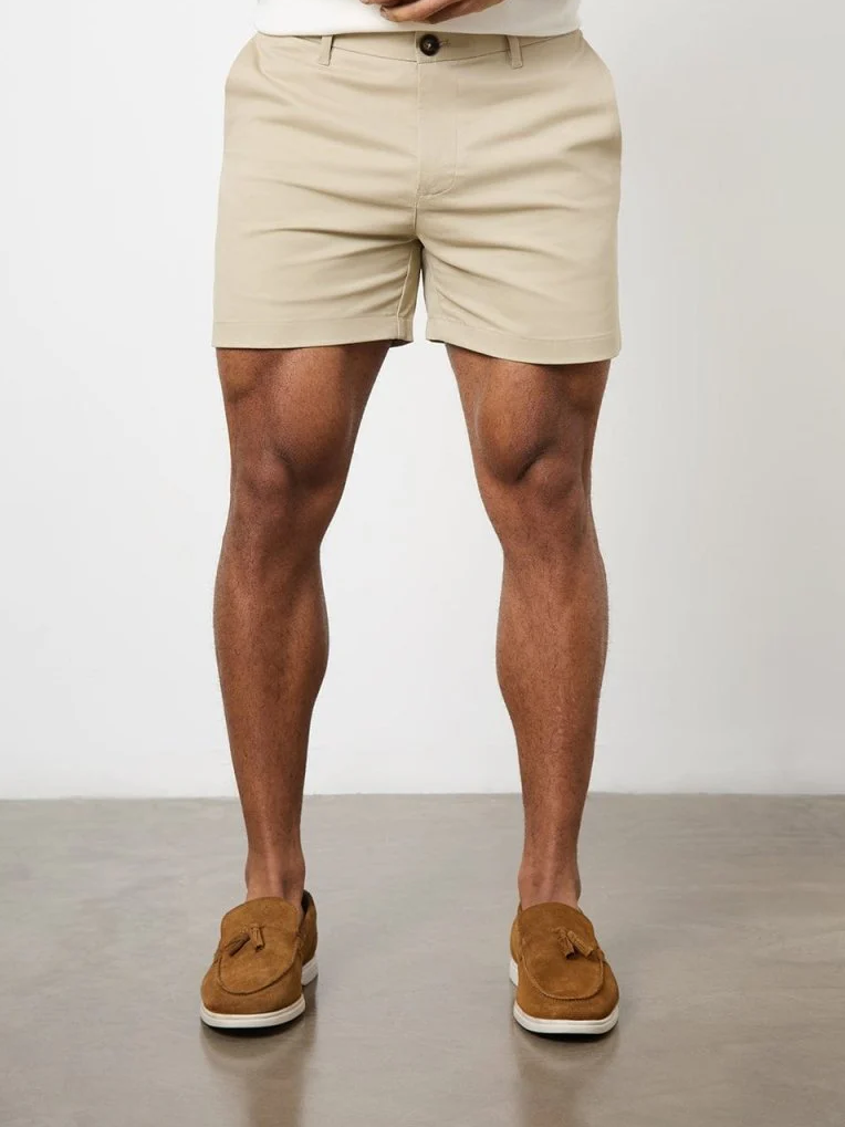 Stone Soft And Comfortable Chino Shorts