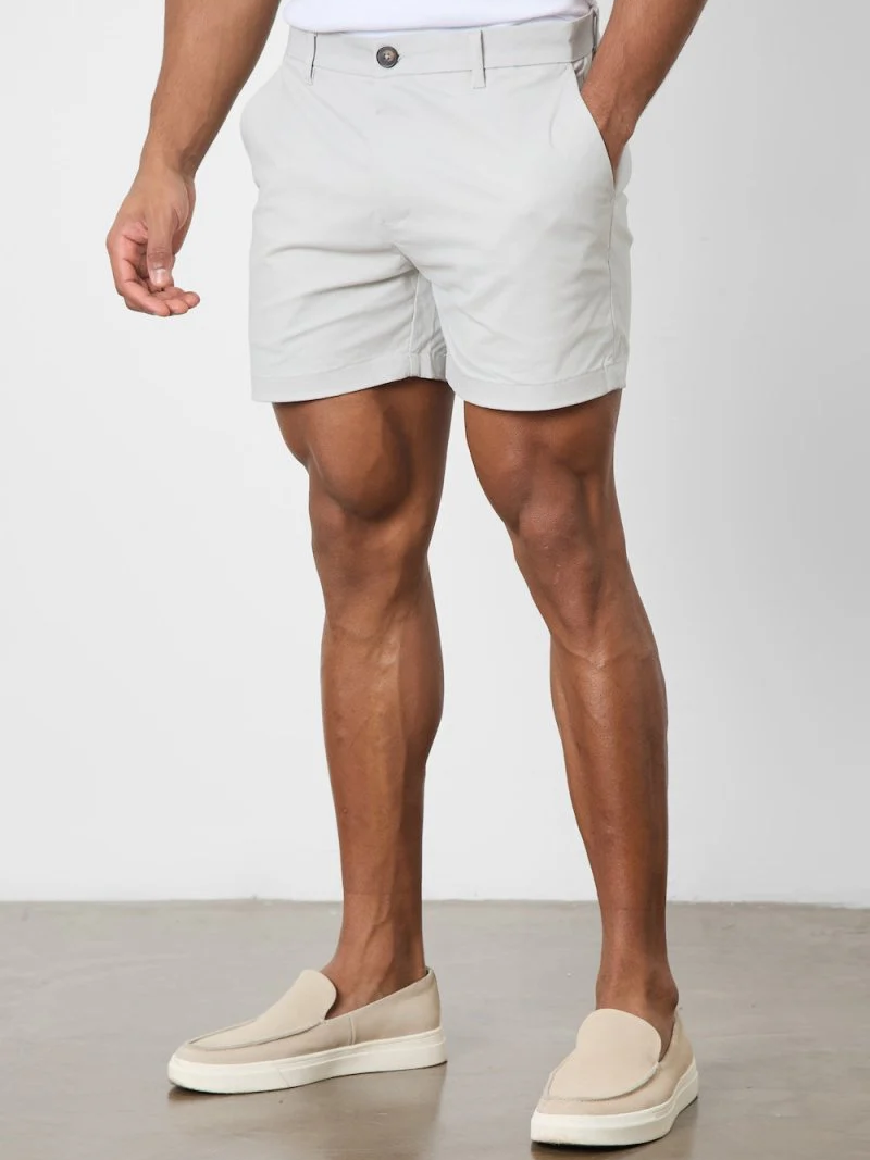 Silver Grey  Soft And Comfortable Chino Shorts