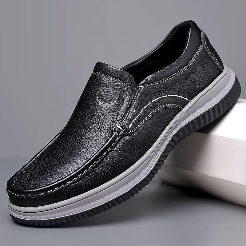 Genuine leather slip-on casual non-slip wearable men's shoes