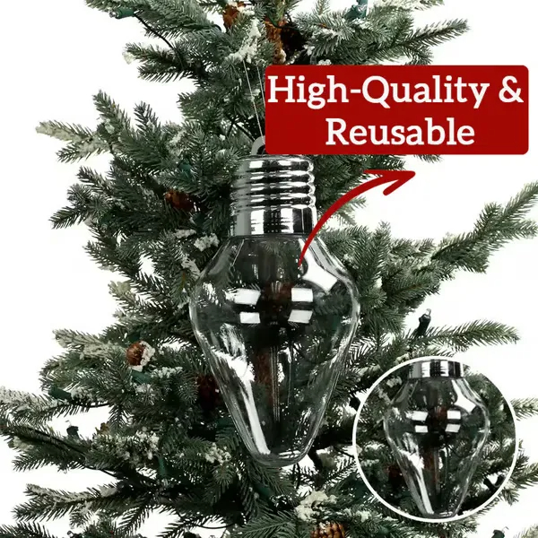 🎄✨ Christmas Bulb Gift Jar – Holiday LED Light Decoration, Festive Ornament & Perfect Gift 🎁🌟