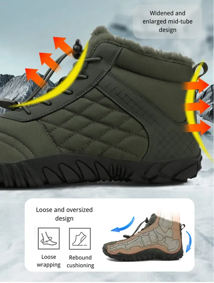 ❄️ArcticStride- Non-slip & Carbon Fiber Waterproof Winter Barefoot Shoes (Unisex)
