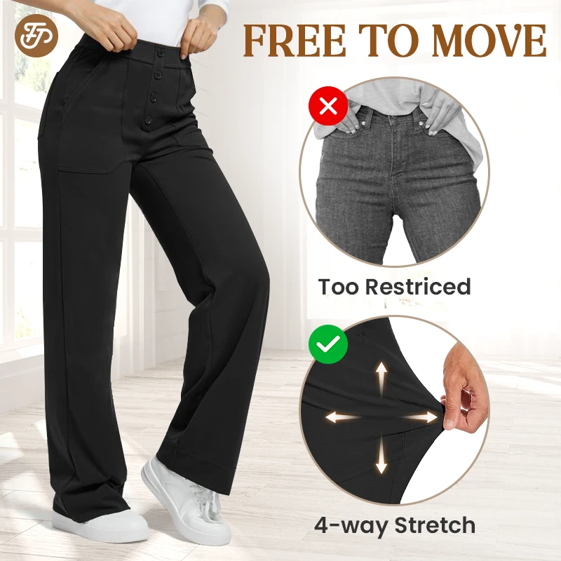 🎁Limited Time Sale 49% OFF- Women's Casual High Waist Stretch Pants