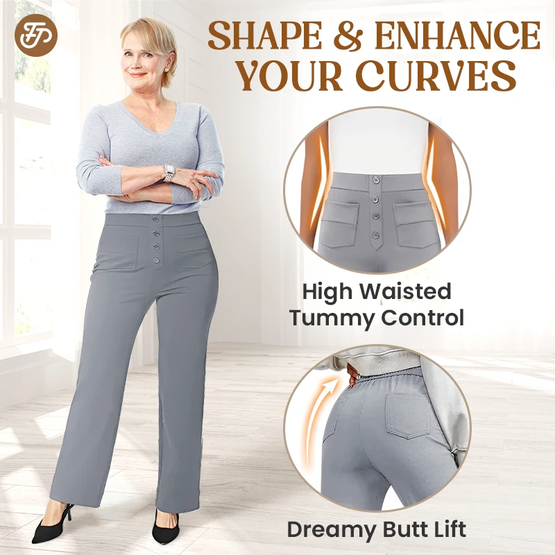🎁Limited Time Sale 49% OFF- Women's Casual High Waist Stretch Pants