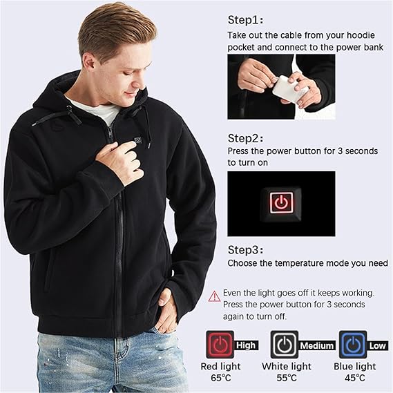 LAST DAY 50% OFF - 🎁Unisex Heated Hoodie 