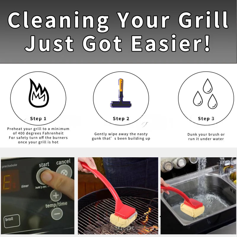 👍Last Day Promotion 50% OFF💥Barbecue Grill Cleaning Brush